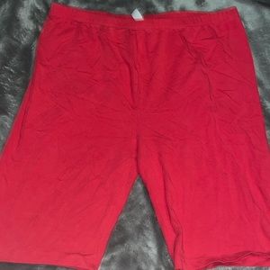 Red biker shorts I wear them once